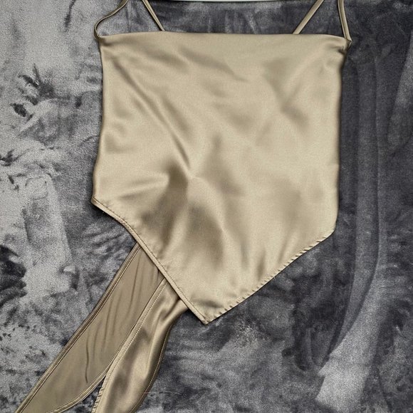 Oak + Fort Satin Handkerchief Top - Picture 3 of 3